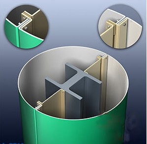 弧形包柱铝单板最简单安装方法