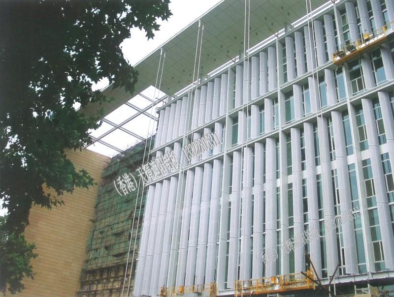 电动可调遮阳铝板百叶 外墙垂直遮阳铝板 建筑遮阳铝板  条型户外遮阳