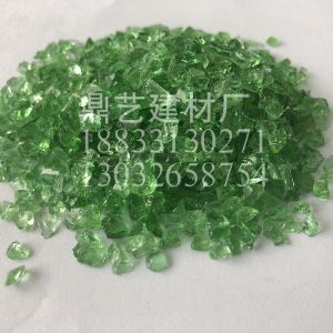 浅绿色玻璃砂3-6_河北玻璃砂厂家|灵寿鼎艺建材