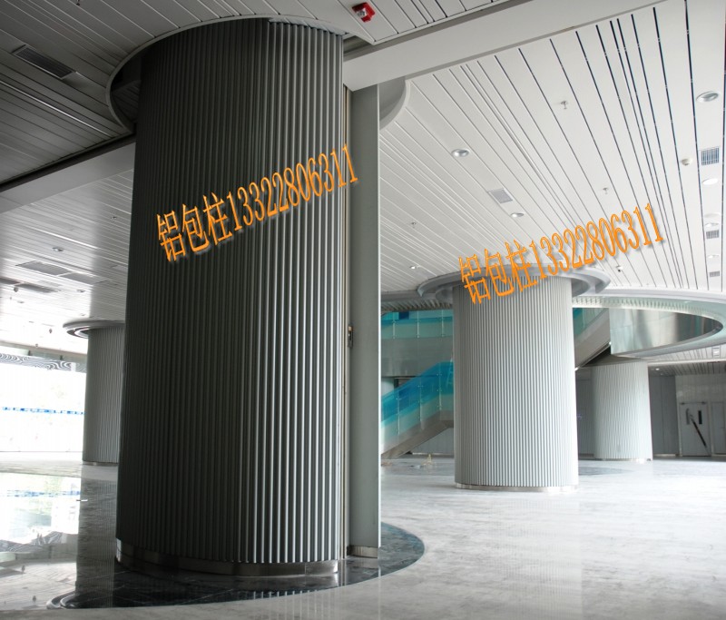 铝包柱-雕花铝包柱图例长城包柱弧形铝板安装椭圆铝包柱工艺