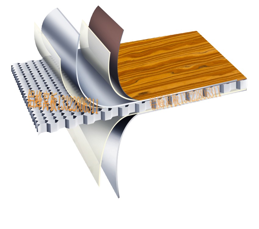 铝蜂窝板弧形-木纹铝蜂窝板穿孔铝蜂窝板弧形贴木皮铝蜂窝板大图